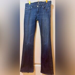 7 For All Mankind Dark Wash Bootcut Long Jeans Size 30